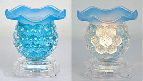 Preisvergleich Produktbild Kesierte Kleine Traube Kristallglas Duftlampe Nachtlicht Heizöl Helligkeit einstellbar , blue