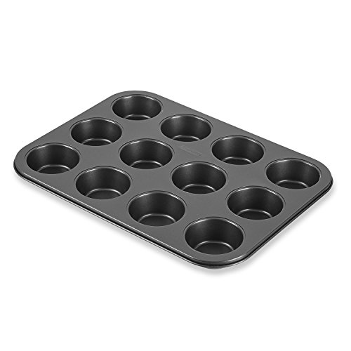 GOURMEO 12er Muffin-Form mit Antihaft-Wirkung | 2 Jahre Zufriedenheitsgarantie | Muffin-Backform, Cupcake-Form, Brownie-Form