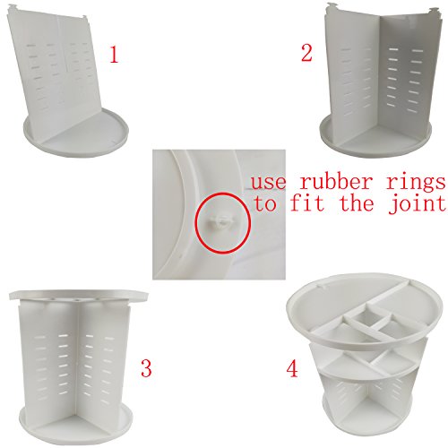 St.Oswalds Rotating Kosmetik Organizer Tower für Make UP Aufbewahrungs JY002 (Weiß) - 4