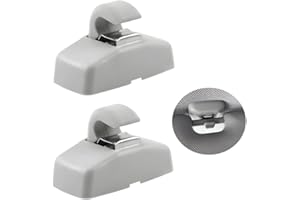 SRLWMYI 2 Stück Auto Halterung Sonnenblende,Stable et Durable Haken für sonnenblenden Clip Kompatibel mit Gilt, für Jetta Golf Passat 3B0857561B Sonnenblende Schnalle Haken（Grau）