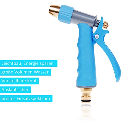Rovtop Verstellbarer Garten Handbrause Hochdruck Gartenbrause Wasserdurchfluss für Garten Bewässerung Robust und Leistungsstark - 2