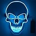 Produktbild Halloween Maske LED, LED Maske Purge Erwachsene Schwarz Schädel mit 3 Blitzmodi für Halloween Deko Fasching Karneval Party Kostüm Cosplay Dekoration (Stil 2)