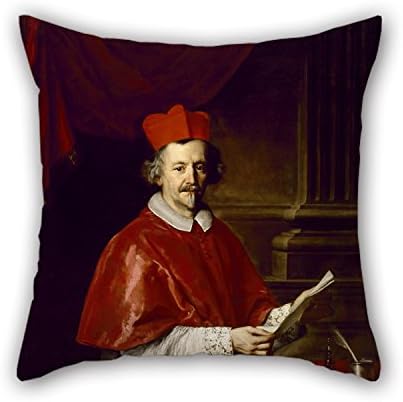 Alphadecor The Oil Painting Jacob Ferdinand Voet - Cardinal Giulio Spinola Throw Pillow Case Of 18 X 18 Inches / 45 By 45 Cm Decoration Gift For Bf Kids Girls Deck Chair Office Gf Dance Room (doubl