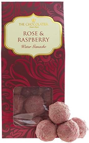 Rose &amp; Raspberry Dark Chocolate Dusted Water Ganaches