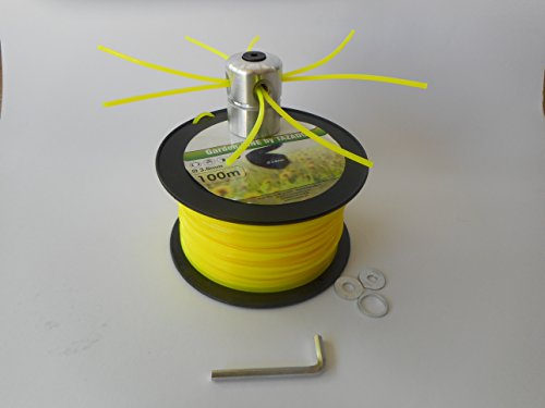 Alu Fadenkopf Mähkopf Motorsense Freischneider + 100m Mähfaden 3mm - 5