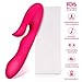 Produktbild LEVETT Vibratoren für sie,Deluxe Silikon Doppelmotoren Zungenlecken Vibrator für die Klitoris und G-punkt mit 16 Geschwindigkeit Rotation, wasserdicht(Rosa) (orange)