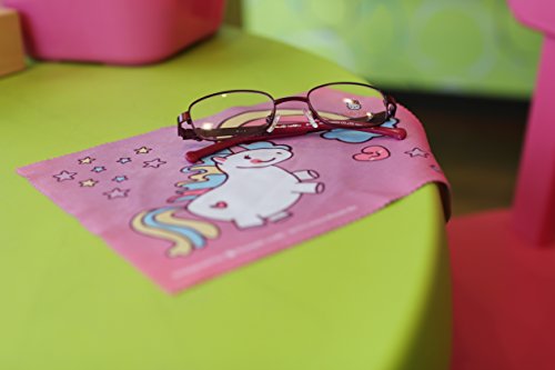 Microfaserbrillenputztuch mit Einhornmotiv-pink, 15×20 cm, für Brillen, Handy, Kamera, Haushalt, Geschenk uvm. - 3