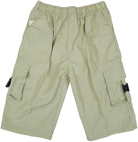 Sport Fashion Boys Plain Buckle Pocket Combat Cargo Fashion Shorts Sizes from 3 to 12 Years