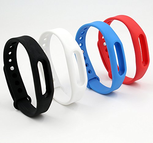 Pinhen Banda de Repuesto para Xiaomi Mi Band Wireless Pulsera Inteligente Correa de Recambio Extensibles Coloridos  4pcsSet 