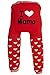 Baby and Toddler Wooly leggings by Dotty Fish girls Red I Love Mama - 90 cm/12-24 months