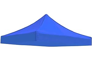 Vonluxeshop Outdoor Patio Canopy Cover Replacement - Gazebo Pavilion Roof Tarpaulin Sunshade (Blue,3x3m)