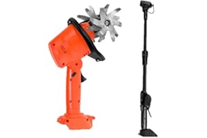 ROADTIME Cordless Handheld Cultivator Compatible with Makita 18V Battery (No Battery), 550W Garden Rotavator with 10cm Tilling Depth and 10cm Tilling Width, Electric Tiller (With 1.3m Extension)