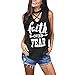 Produktbild Cloom Mode Frauen Sleeveless Top Kreuz Verband Weste Eleganz Bluse Shirt Buchstabedruckes ärmelloses T-Shirt Damen Mode Top Damen Coole Streetwear Schlanke Sexy Weste Sportweste (S)