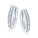 Meenaz Silver Plated Bali Ear Rings For Girls Hoop Earrings For Women In American Diamond Jewellery For Women B101 RS.279.00