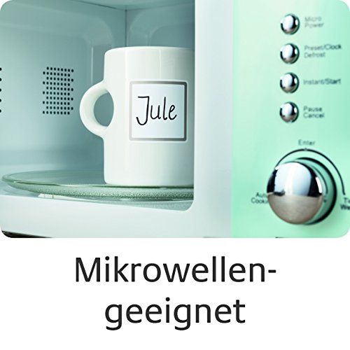 Avery Zweckform 62004 Living Etiketten für Spülmaschinen und Mikrowellen (47.5 x 48.5 mm, 4 Farben) 24 Stück weiß - 4