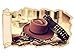 Produktbild 3D Wandtattoo Western Hut Waffe Pistole Gürtel Tapete Wand Aufkleber Wanddurchbruch Deko Wandbild Wandsticker 11N2249, Wandbild Größe F:ca. 140cmx82cm