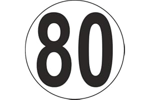 Akachafactory Autocollant Sticker Macaron Tracteur Disque limitation Vitesse Camion 80 km/h