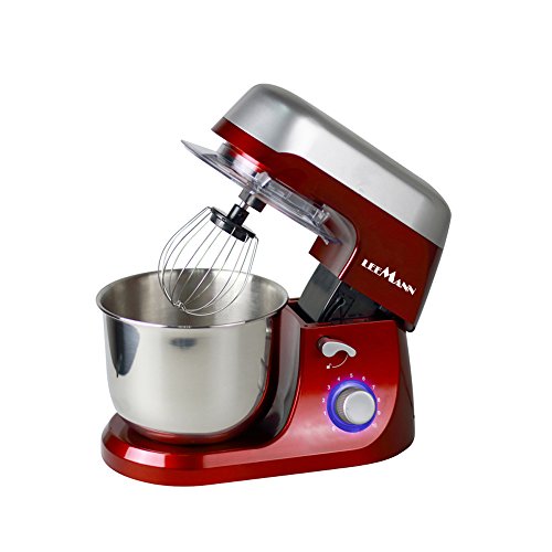 Vander 6 Speed Setting 1000 Watts Stand Mixer Kneading Machine With 4 Liter Bowl, Multifunctional Food Processor (Red, 350*300*195mm)