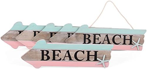 Large Pastel Colours Wooden Beach Arrow Sign - price per sign