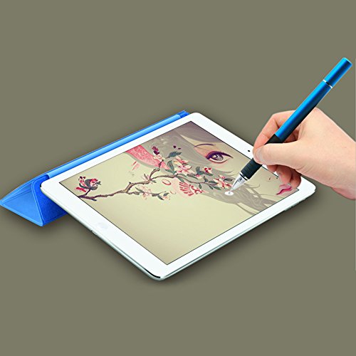 HuntGold Doppel Spitze Stoff + Feine Runde Dünne Spitze Kapazitiv Touchscreen Eingabestift Blau - 5