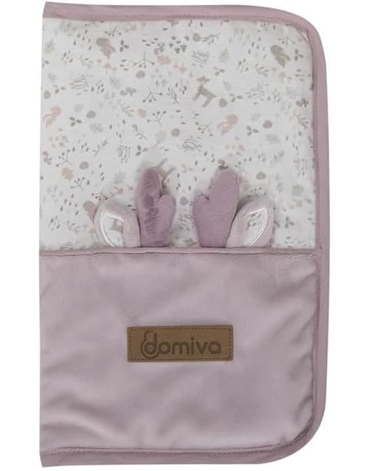 Housse Carnet De Santé Bébé PLIC - Motif Biche - Lavable Machine - Fermeture Scratch - Poche Stylo
