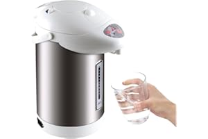BAZARGAME Thermopot électrique 3,8 l - Pour eau chaude et froide - Distributeur d'eau chaude - En acier inoxydable