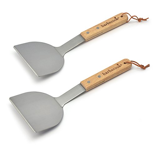 Barbecook 2232005055 FSC Spatules pour barbecue Inox/Bois Gris 31 x 1 x 14 cm