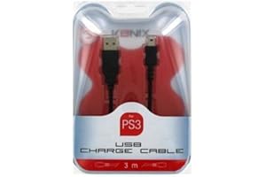 KONIX Câble USB de recharge pour manette PS3 - 3m