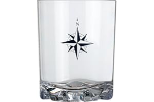 Marine Business Northwind Bicchiere di Acqua, Trasparente/Blu, 8.4 x 8.4 x 9.5 cm, 6 Pezzi