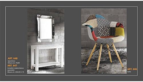Set 3 Pieces = Mirror Console Chair CHAIR FURNITURE in Style Crafts Toscano Specchiera Art 648 cm 70x90