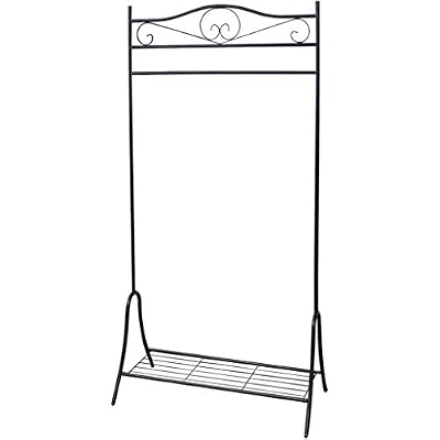 vidaXL Portant Vêtements Noir Acier Vestiare Penderie Garde-Robe Porte Manteau
