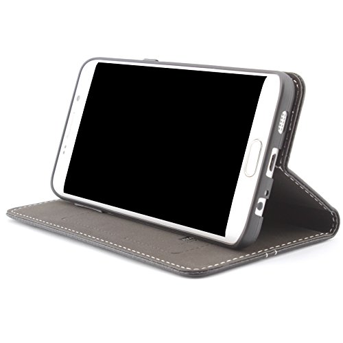 [ J7 (Version 2016) ] Handy Schutz Tasche Noble Series Cover für Samsung Galaxy [ J7 (Version 2016) ] edle Book Style Hülle mit Aufstellfunktion und Kartenfach ScorpioCover schwarz - 7