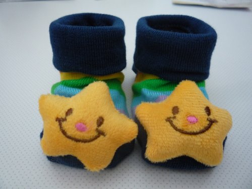 Twinkle Star - Irresistibly Cute Baby Boy Girl 3D Bootie Socks Anti / Non Slip 0-12 months