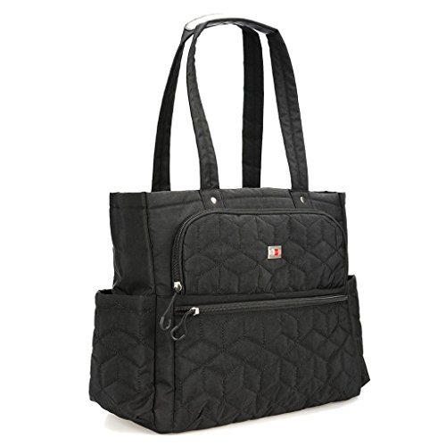 Large-capacity Waterproof Back Pack Diaper Bag , TUTUWEN Beautiful Best Unique Fashion Multifunction Mummy Package Plus Matching Baby Changing Pad Design Cotton Canvas - Black