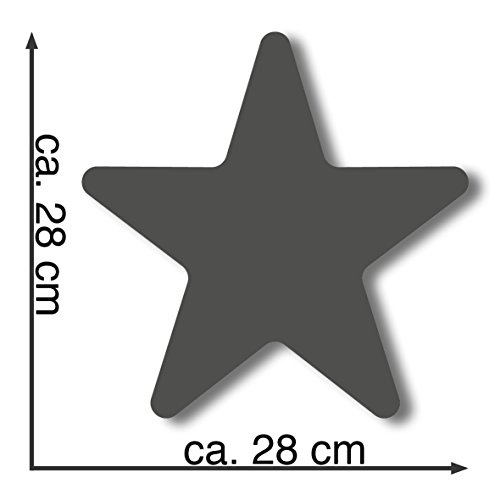 Amilian Kissen Stern Sternchen Grau auf Weiß Dekokissen Kuschlig Flauschig ca. 28 cm - 4