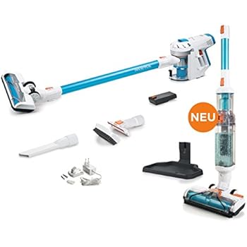 Genius - Aspirapolvere senza fili Invictus X7 con X Water (31 pezzi), aspirapolvere senza sacchetto e filo, aspirapolvere 2 in 1, potenza di aspirazione: 180 watt, illuminazione LED integrata