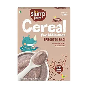 Slurrp Farm Sprouted Ragi Powder | Instant Healthy Wholesome Food, 250 G