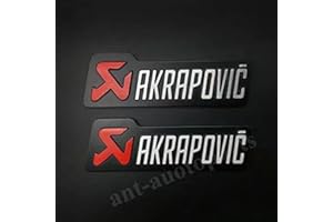 GENERISCH AOWIFT 2 adesivi in metallo di AKRAPOVIC per scarico, pellicola resistente al calore
