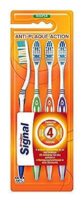 Signal brosse à dents 4 actions souple Lot de 3 x 4 brosses à dents