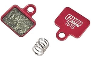 GPM Racing Aluminium 7075 And Inlaid Friction Material Front Brake Pad for LOSI 1:4 Promoto-MX Motorcycle Dirt Bike RTR FXR LOS06000 LOS06002 Upgrade Parts - Red