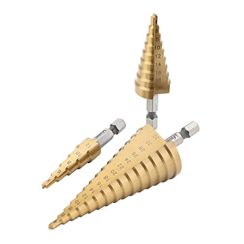 Lesoleil HSS Hex Shank Pagoda Stufenbohrer 4-12 / 4-20 / 4-32, 3er Pack - 2