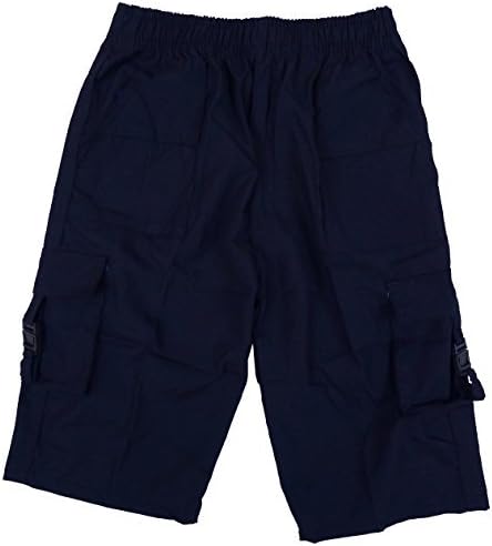 Sport Fashion Boys Plain Buckle Pocket Combat Cargo Fashion Shorts Sizes From 3 To 12 Years