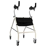 Upright Walker, Stand Up Folding Rollator Walker with Padded Armrests Hight Adjustable Walking Assist Equipped for The Limited Mobility Seniors and Adults