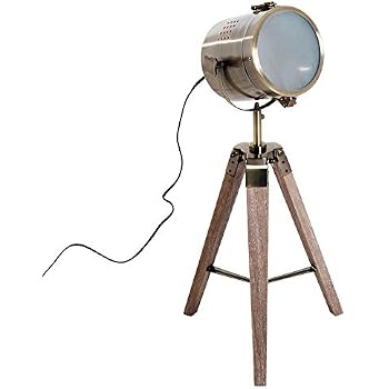 HOMCOM Vintage Tripod Table Desk Lamp Bedside Light ...