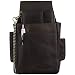 Produktbild Dos Bros Hunter Premium Profi Leder Kellnerbörse Kellnerportemonnaie Taxibörse + Kellnerholster Lederholster Holster Kellnerhalfter Kellnertasche Set mit Kette DB-035-25 braun