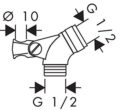 hansgrohe Ersatzteil Unica Gelenkstück, chrom - 2