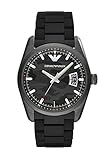 Emporio Armani Herren-Armbanduhr XL Analog Quarz Kautschuk AR6052
