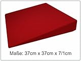 Orthopädisches Keilkissen Kissen Sitzkissen Sitzkeilkissen Sitzkissen Sitzkeil mit 100 % Baumwollbezug! *Top-Qualität zum Top-Preis* (rot)