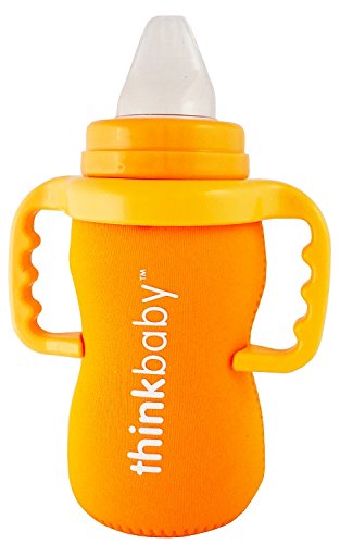 Thinkbaby Baby Bottle Sleeve - Ideal for use with the Thinkbaby Bottle of Steel 9oz, the Sippy of Steel 9oz and the Thinkster of Steel 9oz Straw Bottle - Orange