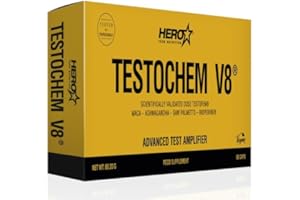 HERO TECH NUTRITION HERO TECH | TESTOCHEM V8 90 Cáps. | Aumentador de testosterona | Aumento de fuerza y energía | Ingredientes 100% naturales